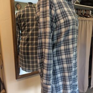 Lulu's Women's Blue Plaid Tunic/Dress